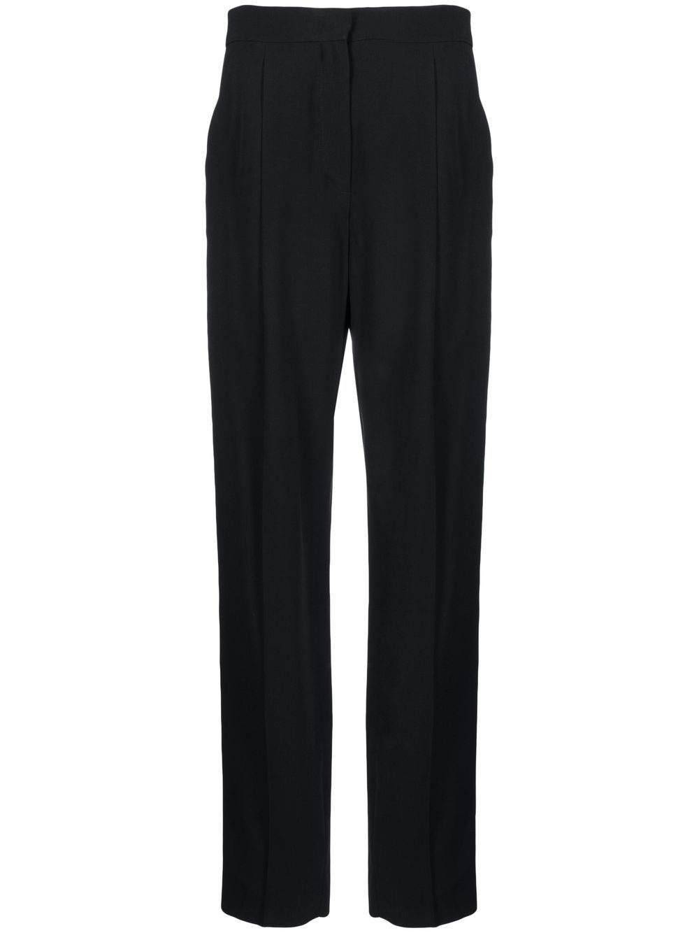 darted straight-leg trousers - 1