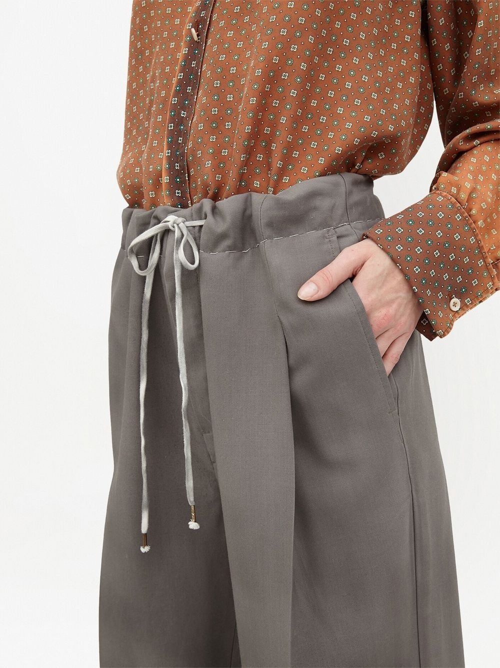 high-waisted wide-leg pants - 5