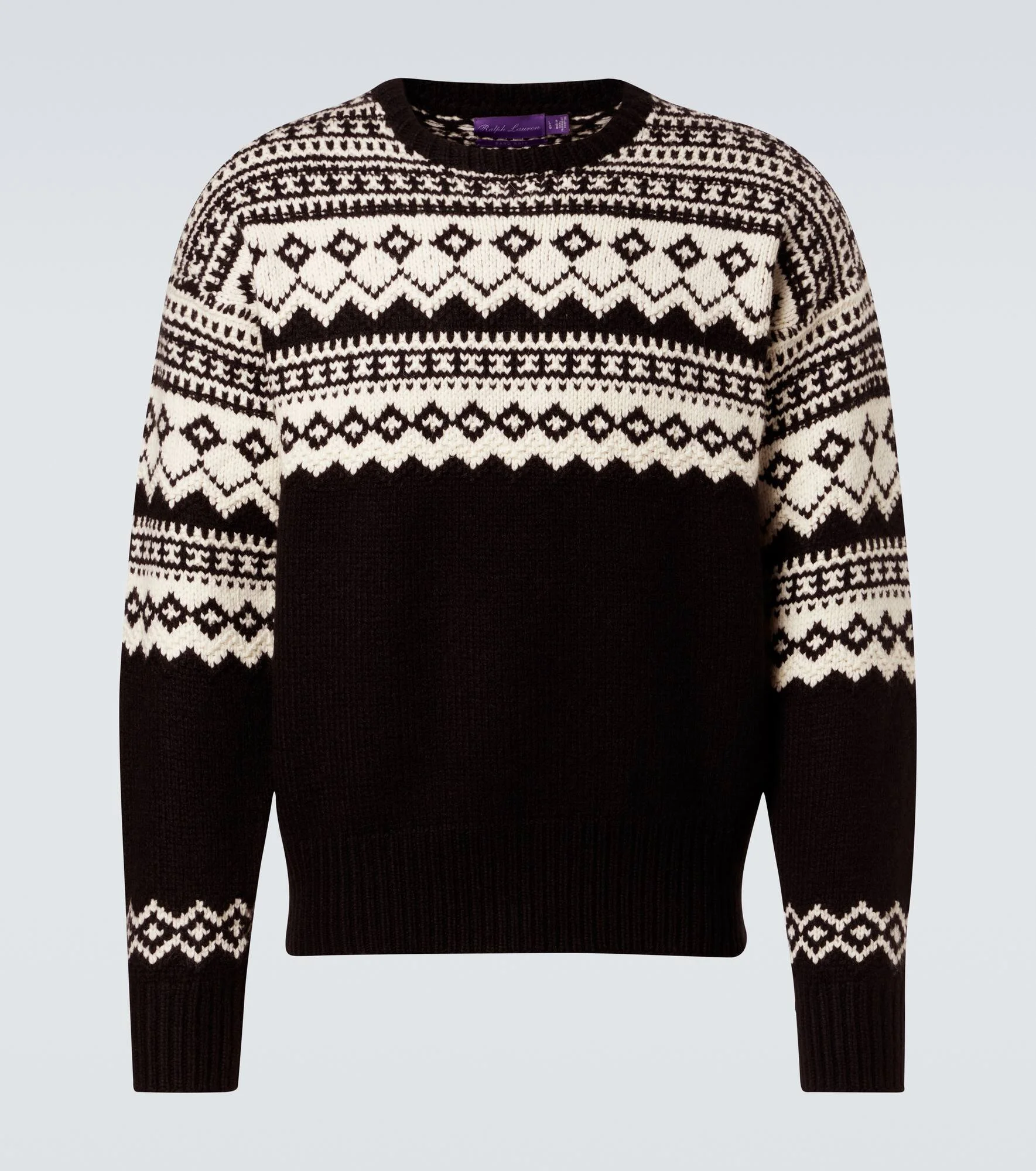 Intarsia cashmere sweater - 1