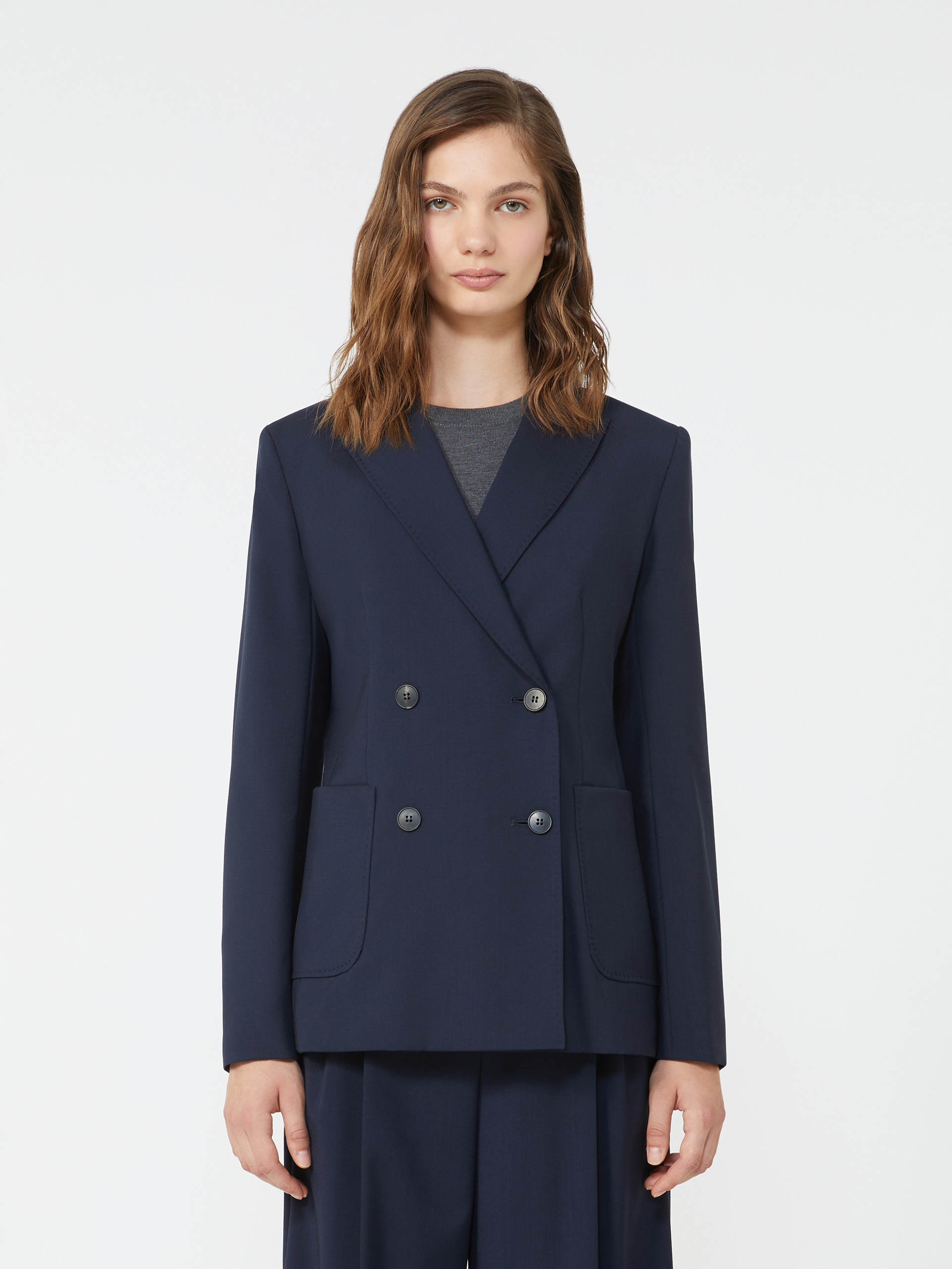 ORNATI Double-breasted blazer in wool canvas - 3