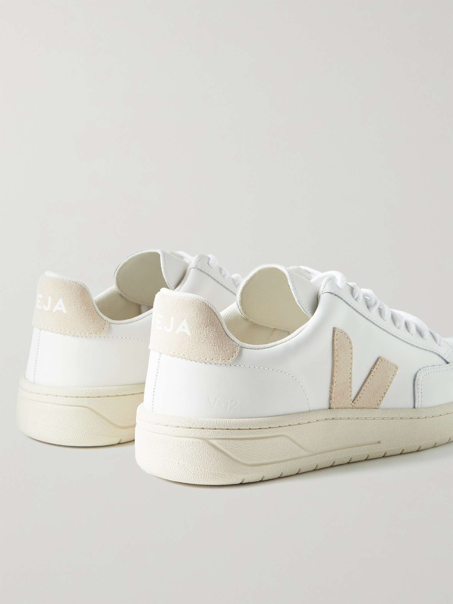 V-12 Suede-Trimmed Leather Sneakers - 5