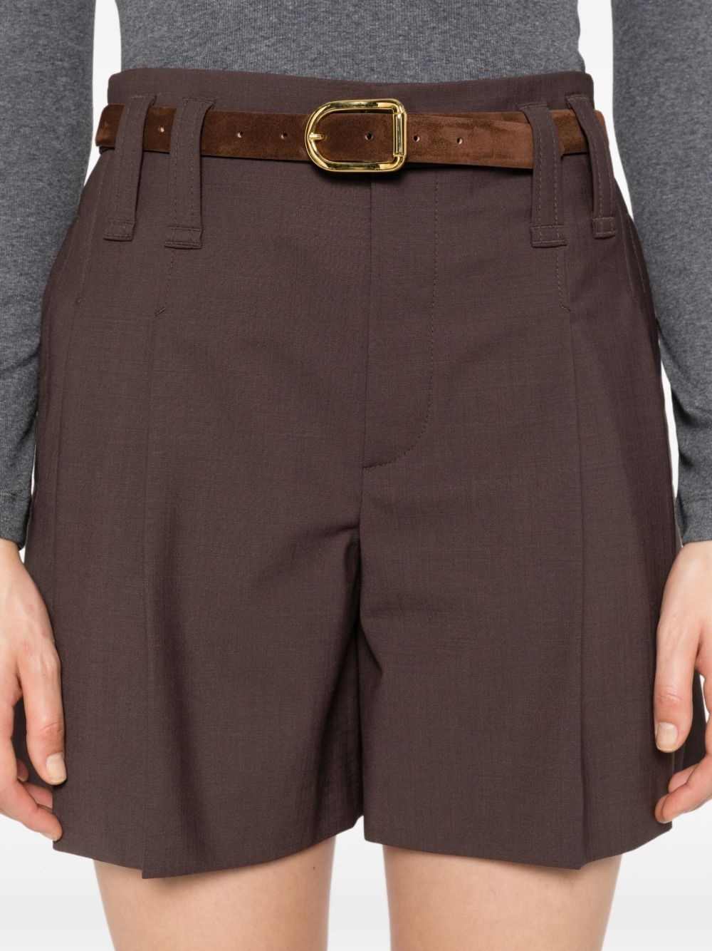 pleated tailored shorts - 5