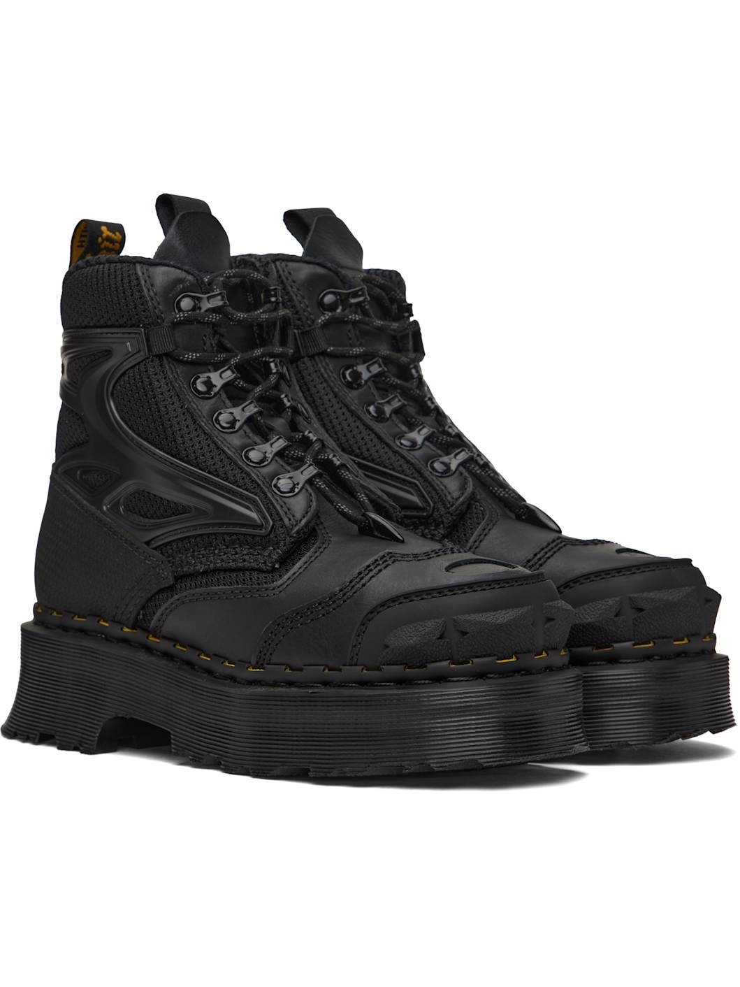 Black Exoshield XX01 Steel Toe Leather Boots - 4