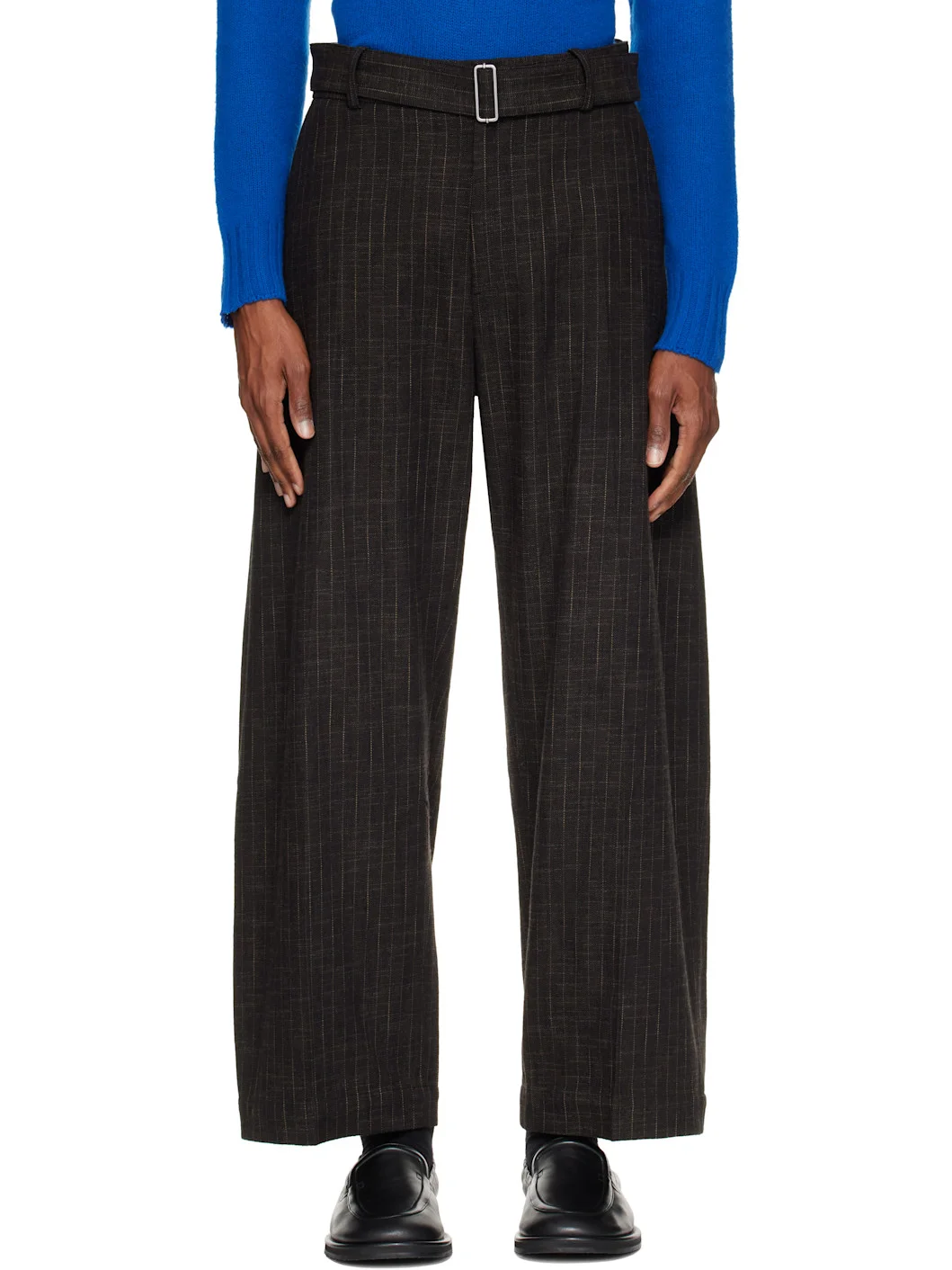 Khaki Vital Belted Trousers - 1