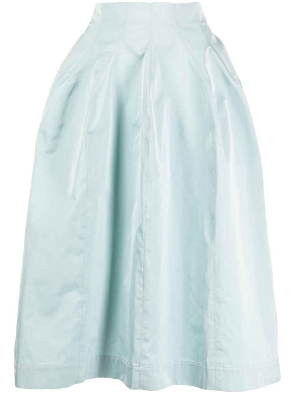 high-waist pleated midi skirt - 1