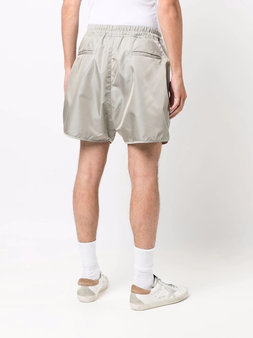 drawstring shell-weave track shorts - 4