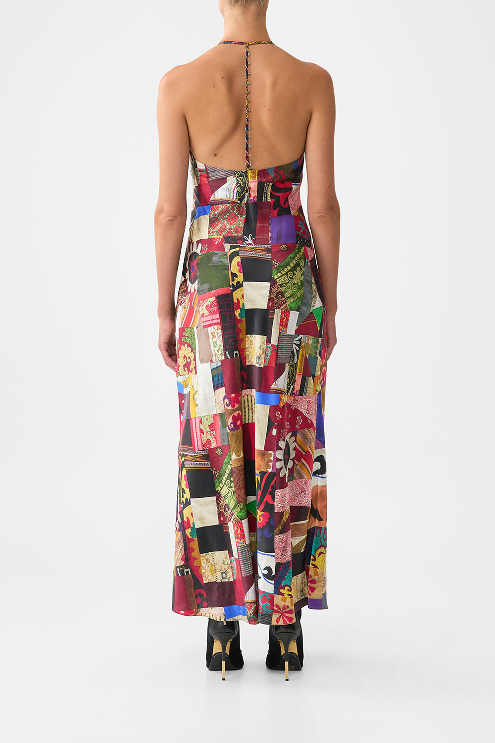 CHAIN DETAIL SLIP DRESS - 3