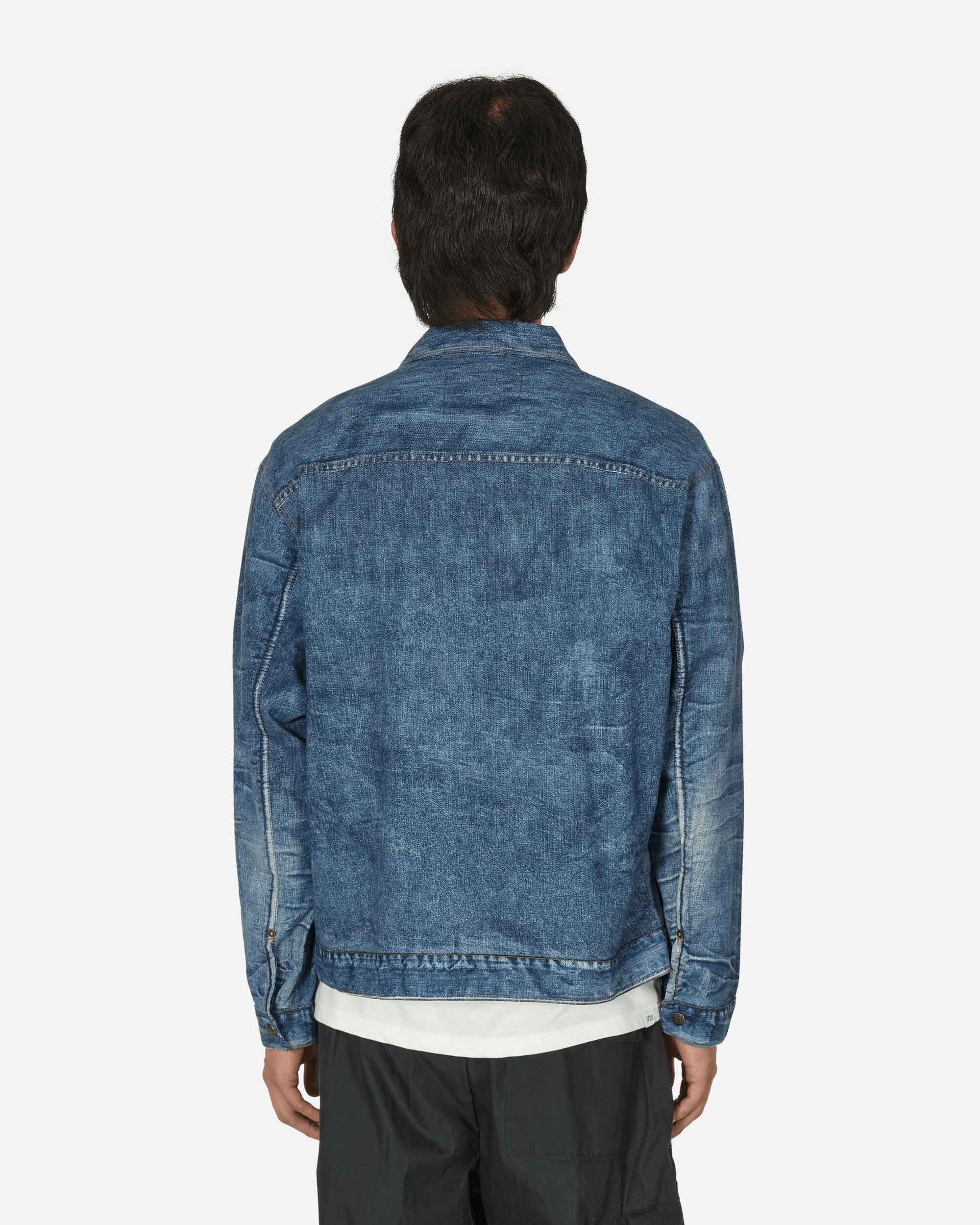 Vintage Denim Transcription Trucker Jacket Indigo - 3