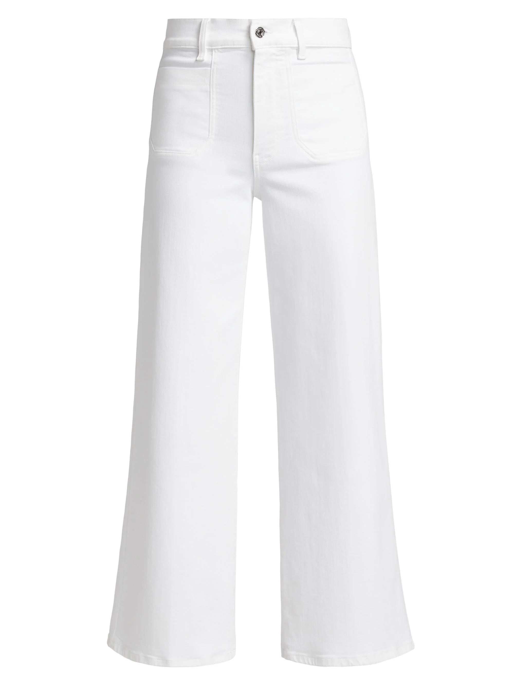 Women's Le Slim High-Rise Flared Cropped Jeans - White - 1