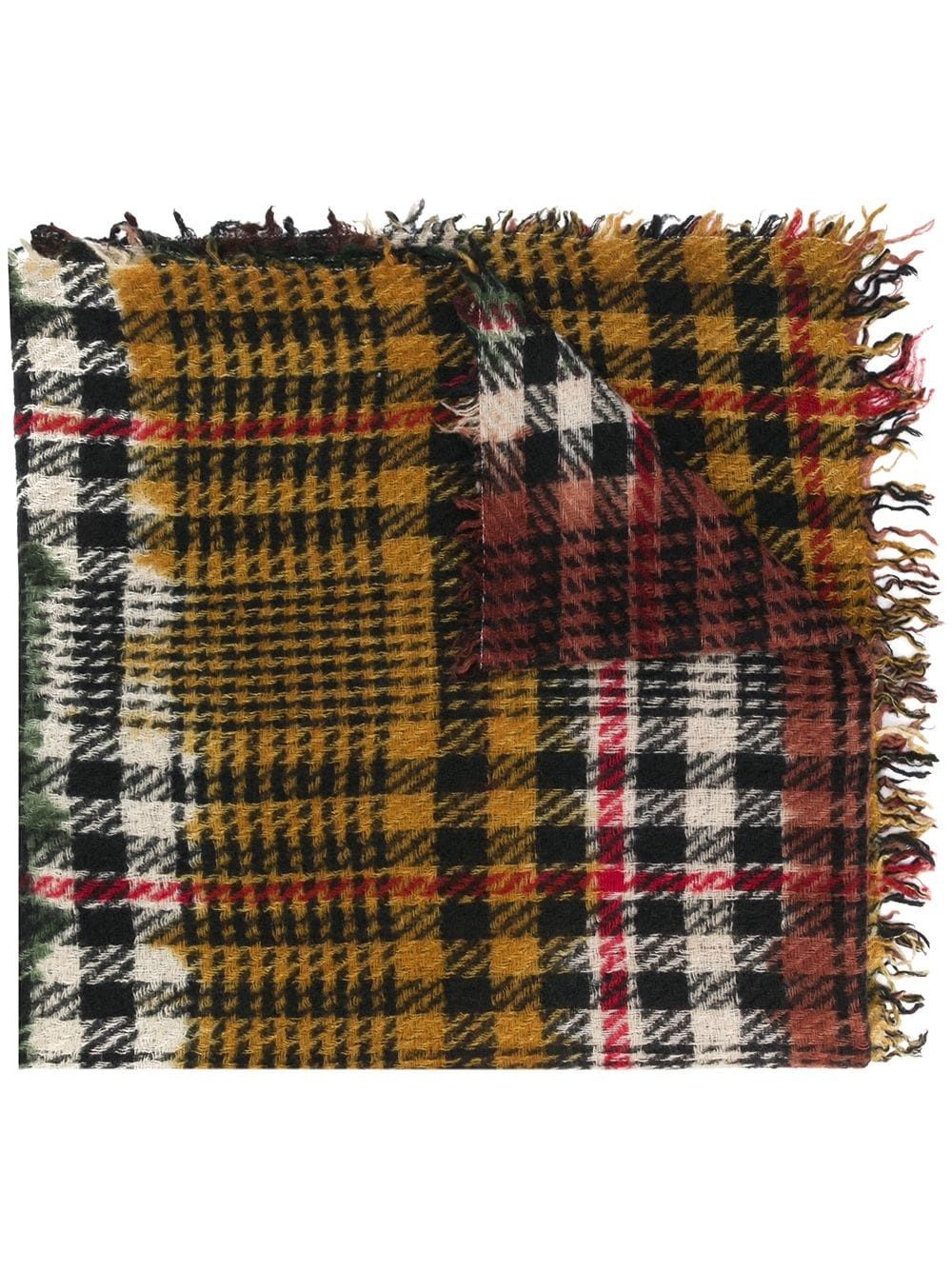 tartan knit scarf - 1