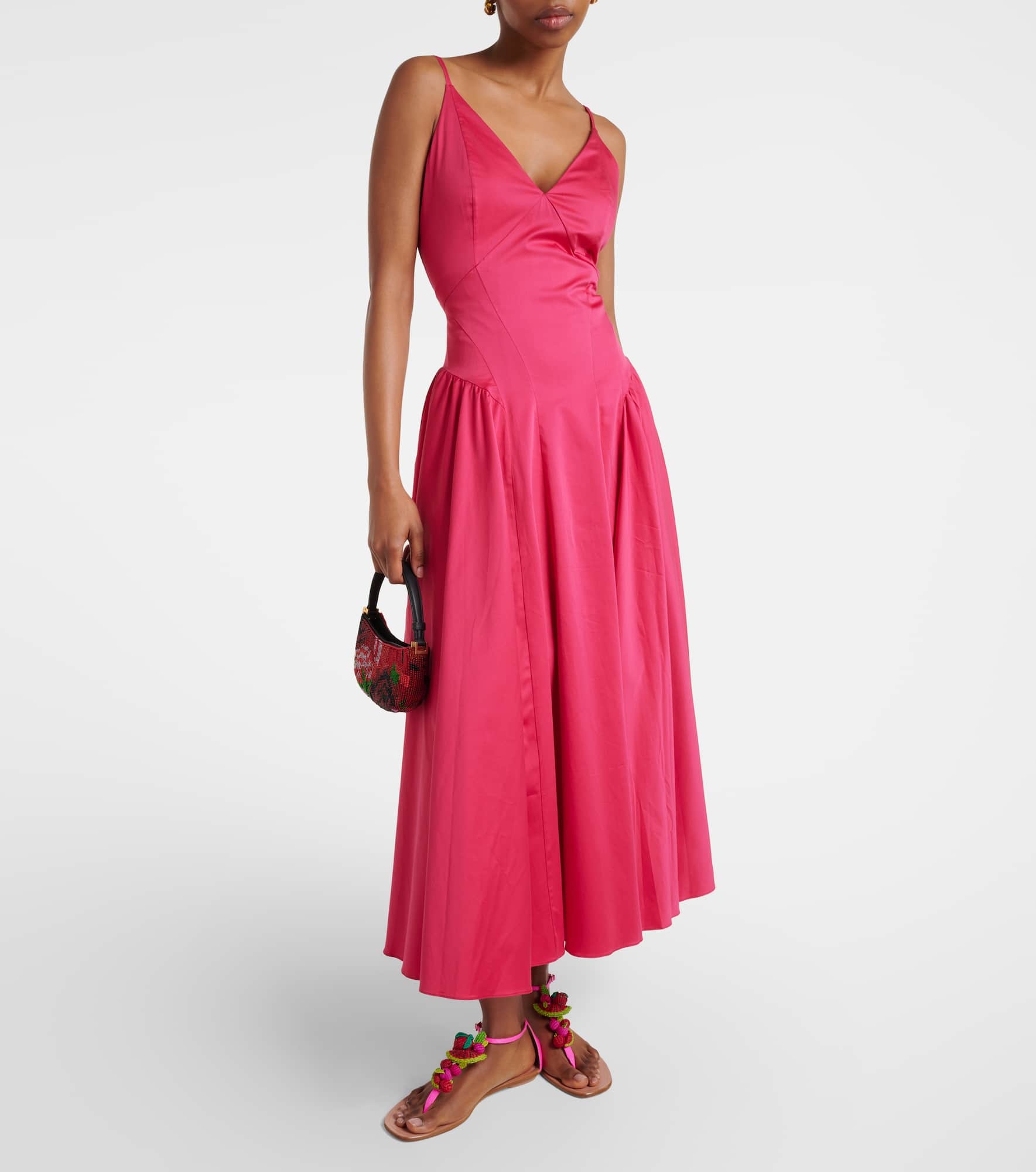 Strawberry Punch raffia thong sandals - 2
