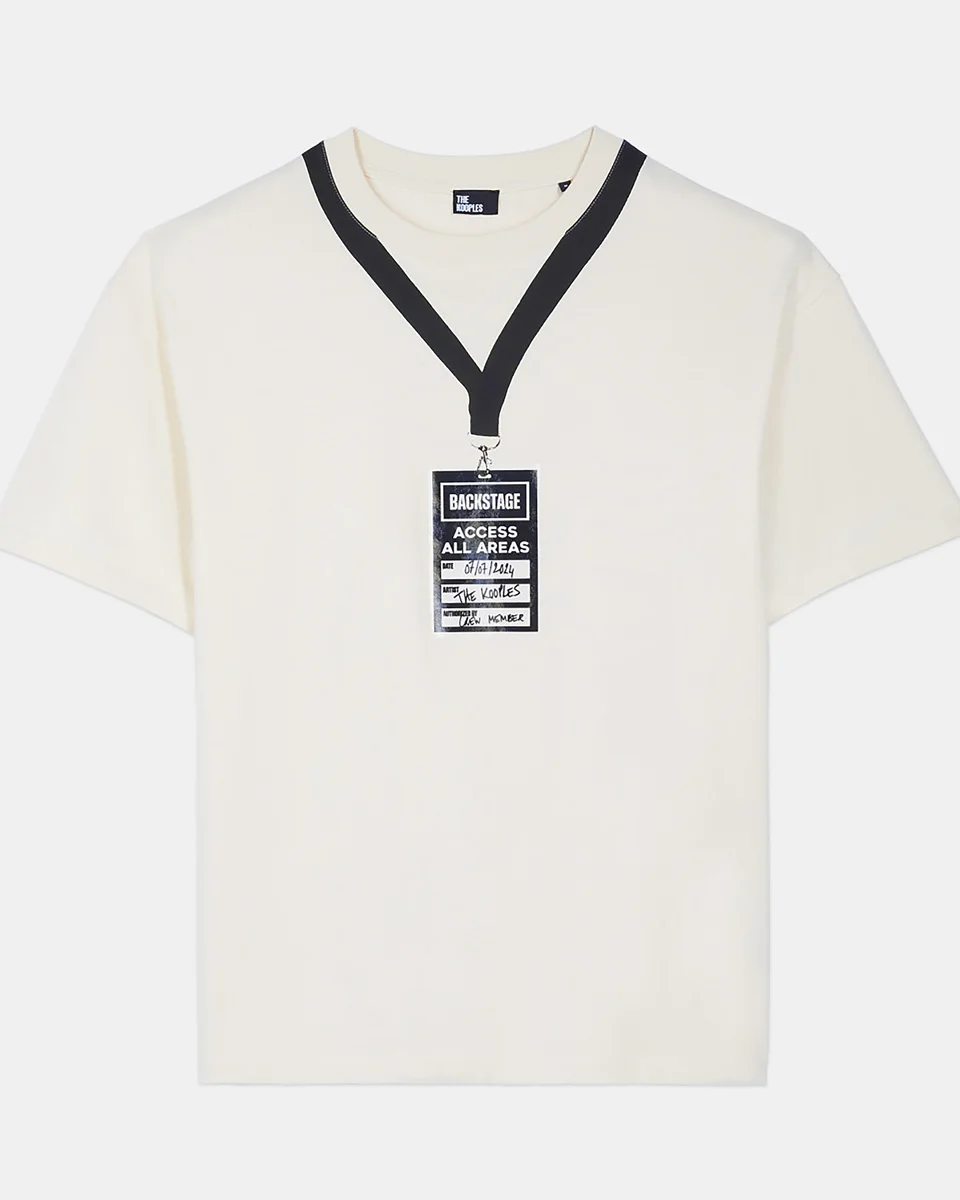WHITE BACKSTAGE SERIGRAPHY T-SHIRT - 1