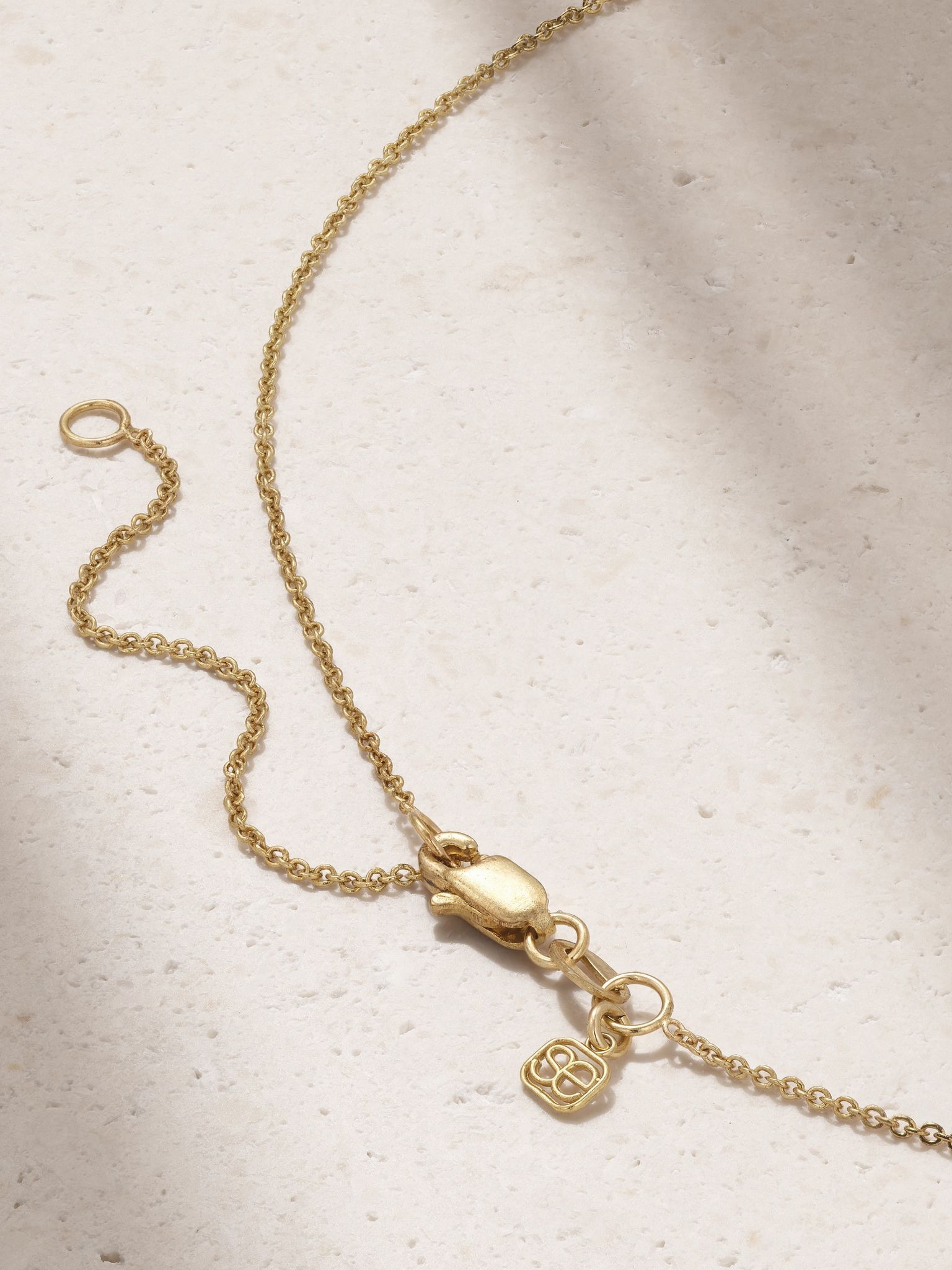 Starfish 14-karat gold diamond necklace Gold - 3
