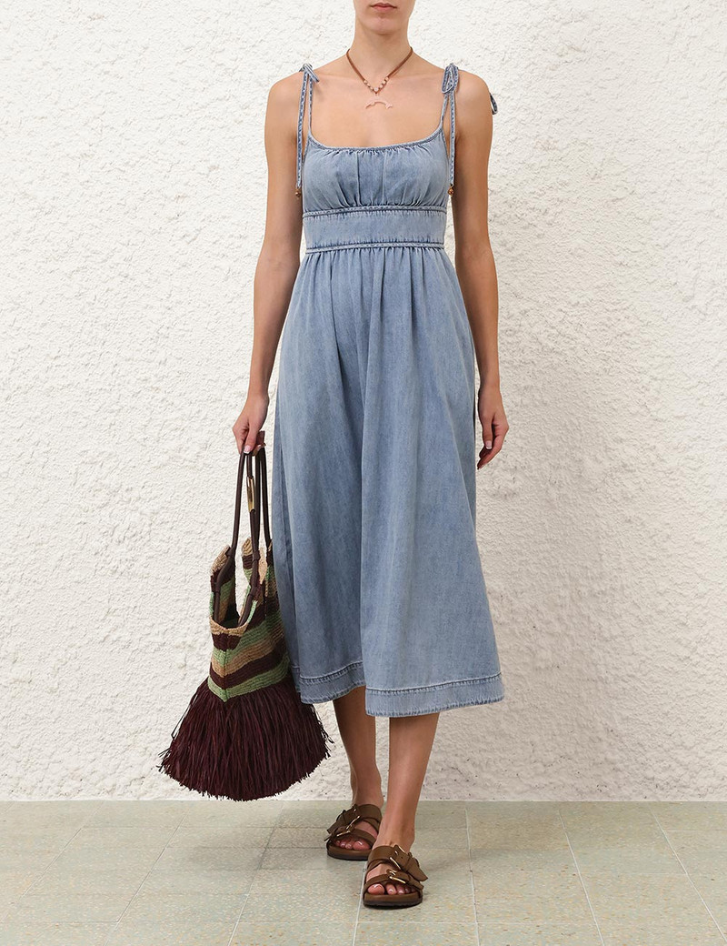 Zimmermann WANDERLUST DENIM PICNIC DRESS outlook