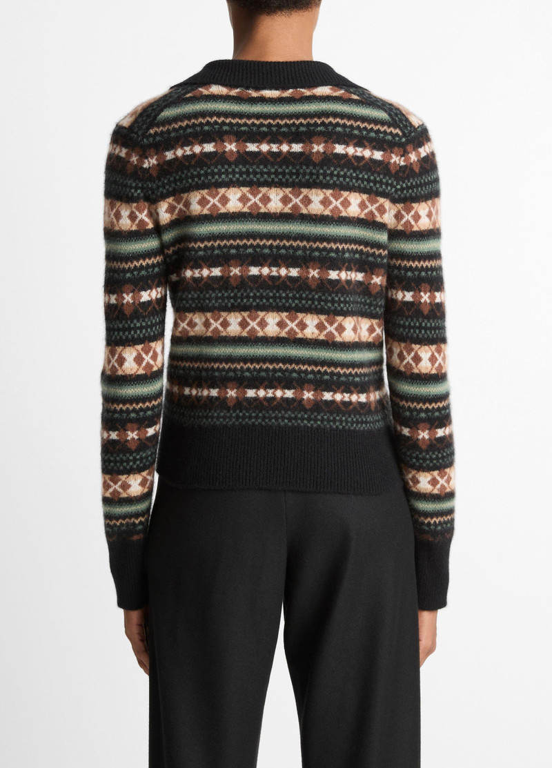 Vince Fair Isle Cashmere Polo Sweater outlook