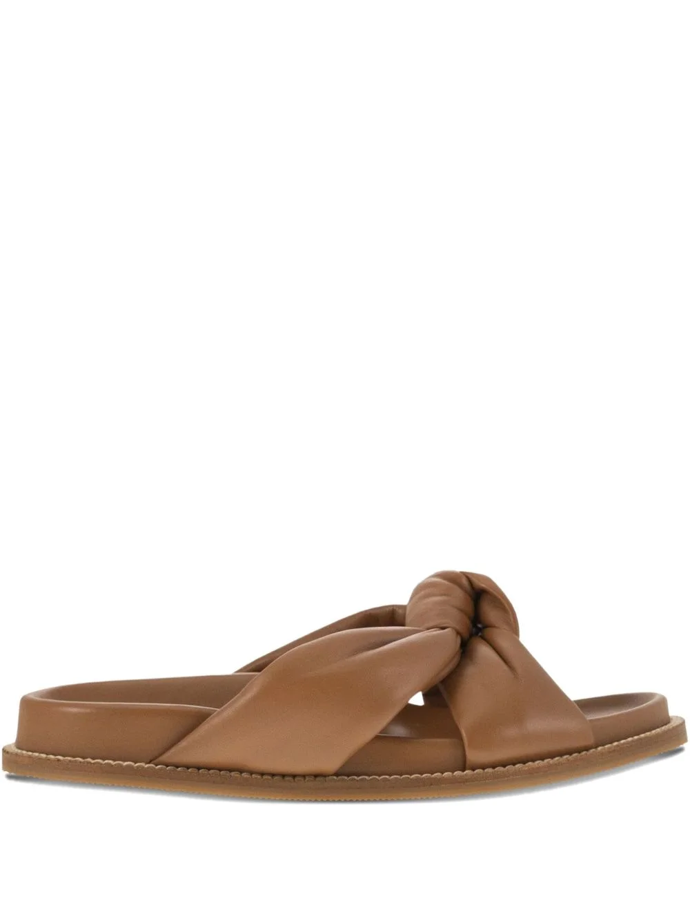 knot-detail leather sandals - 1