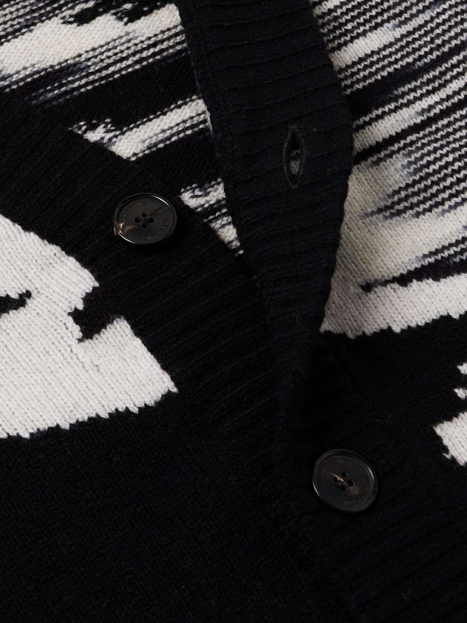 Intarsia Wool Cardigan - 5