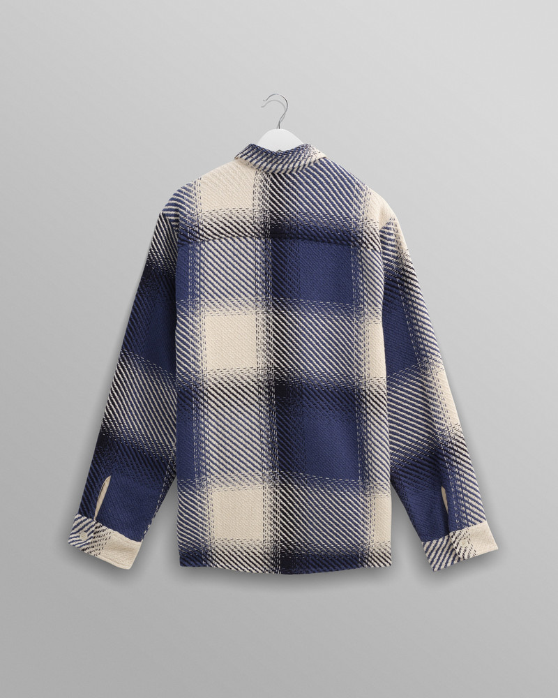 Whiting - Blue And Ecru Shadow Check Overshirt 8