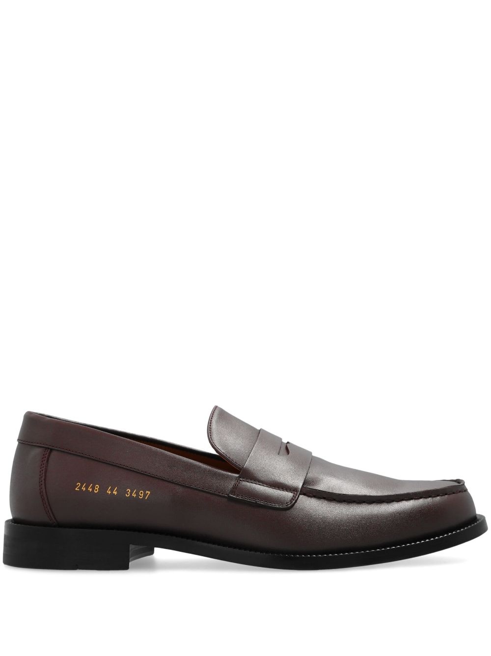 round toe leather loafers - 1