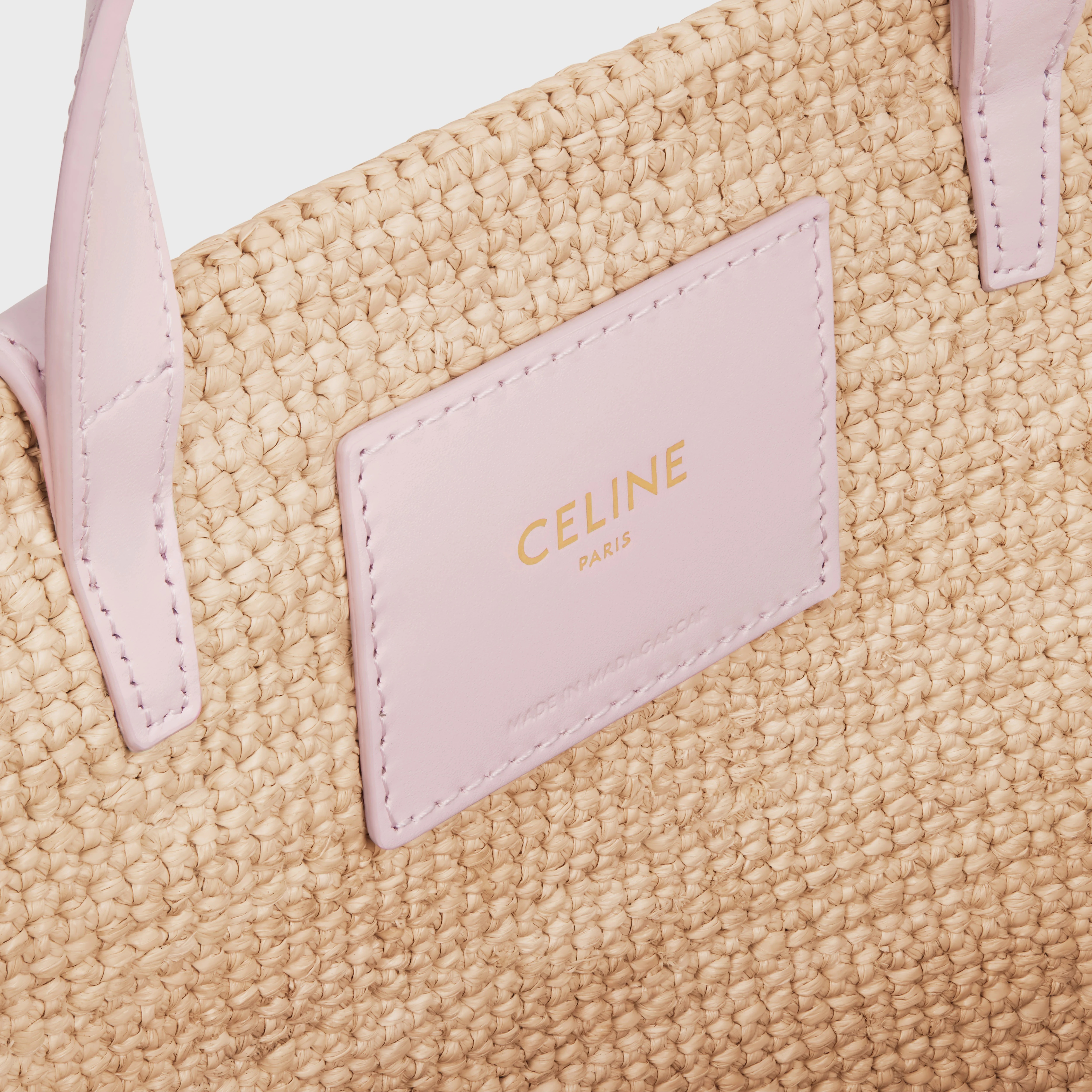 TEEN SUPPLE CELINE CLASSIC PANIER in Raffia and calfskin - 4