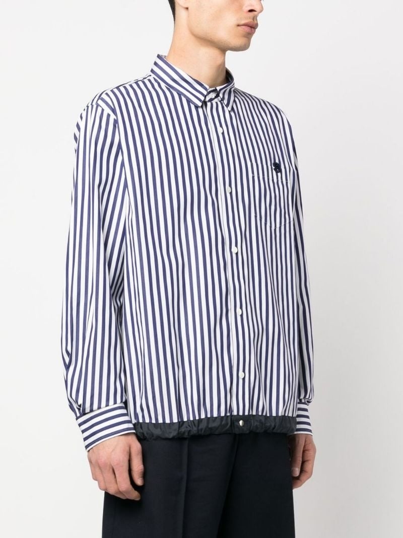 raised-logo striped shirt - 3