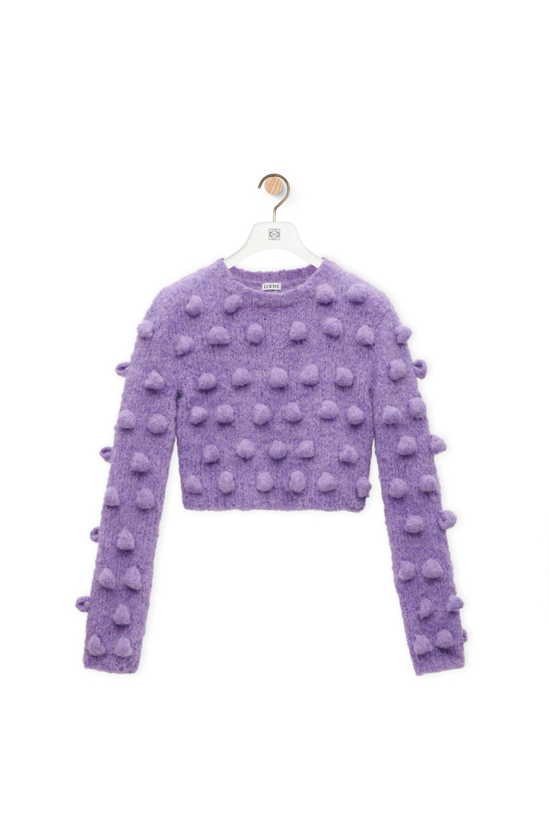 Cropped sweater in alpaca blend - 1