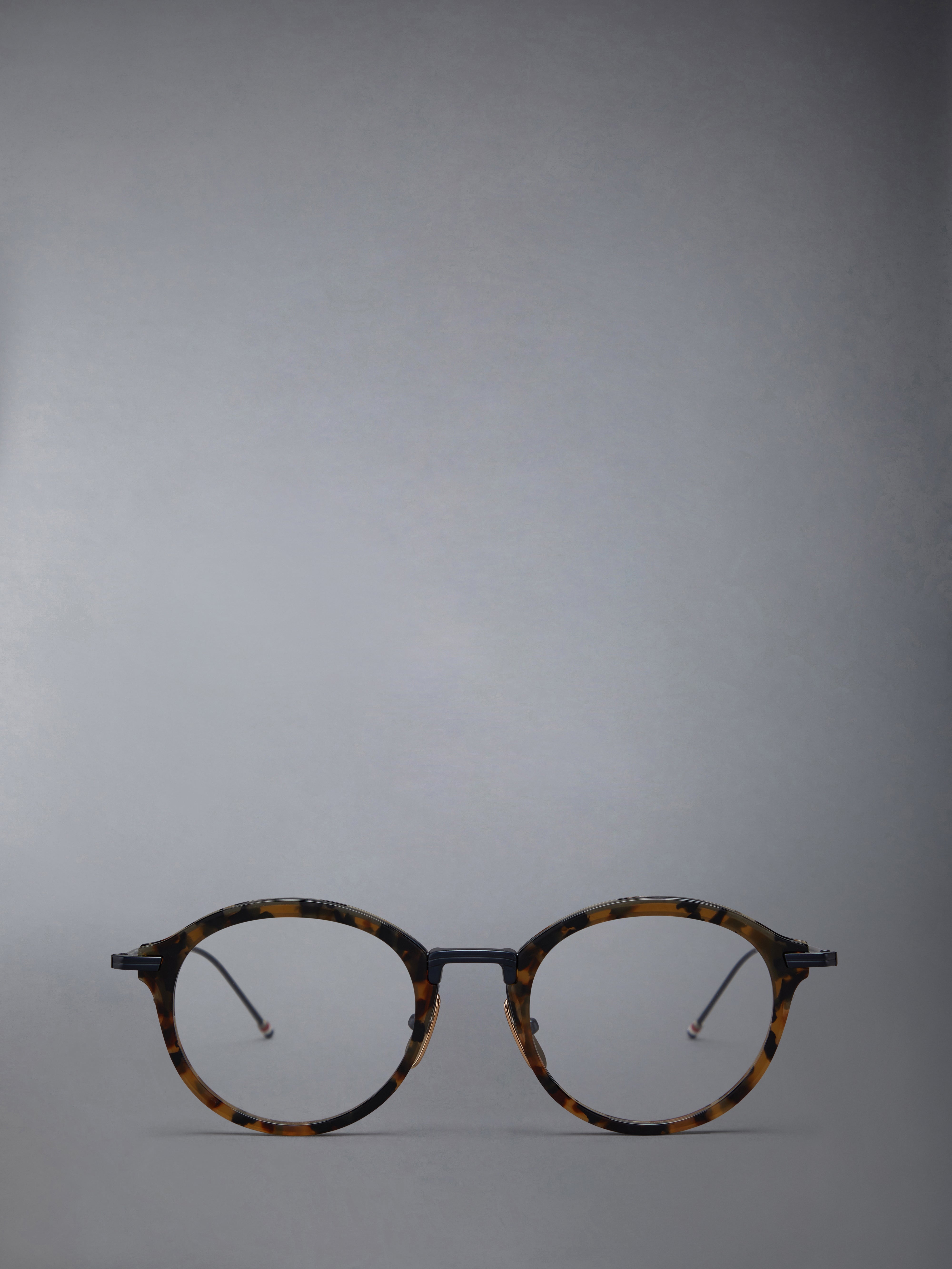 ACETATE AND TITANIUM ROUND EYEGLASSES - 1