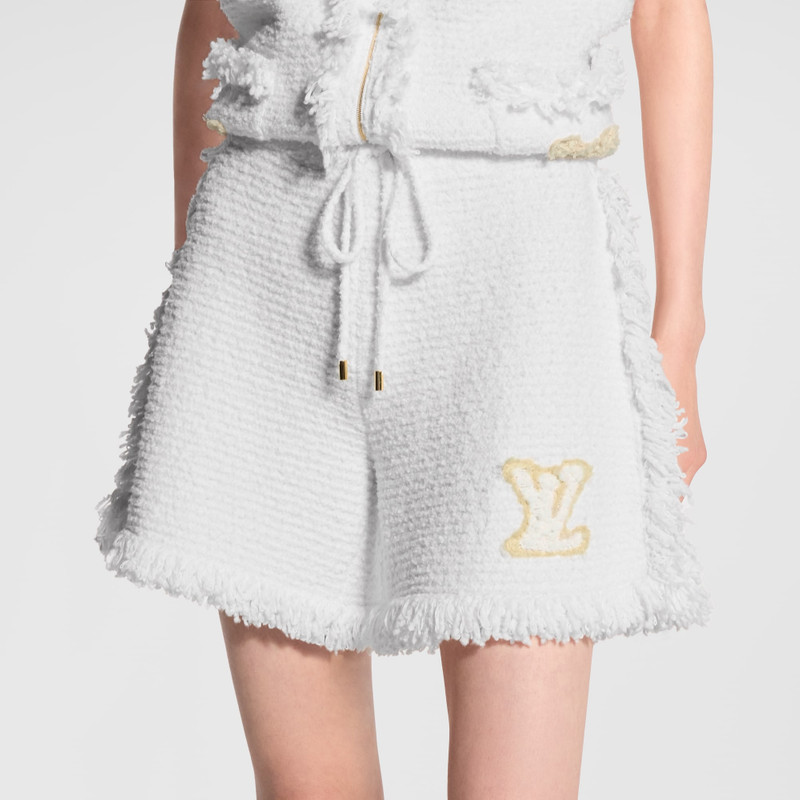Fringe Hem Toweling Shorts 4