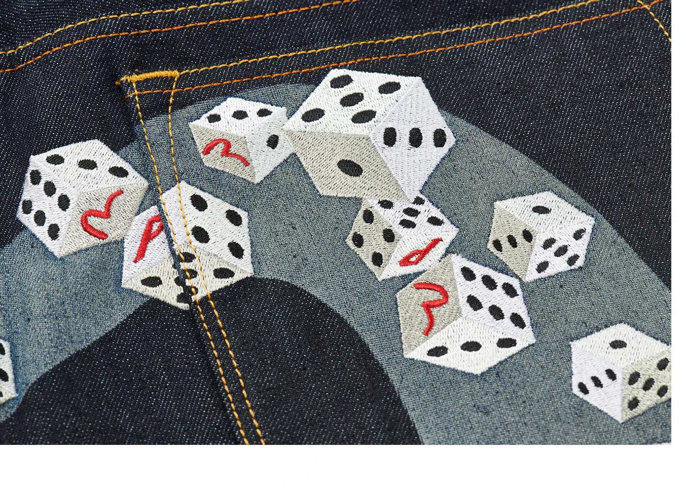 Palace x Evisu Dice Denim Jean Raw - 3