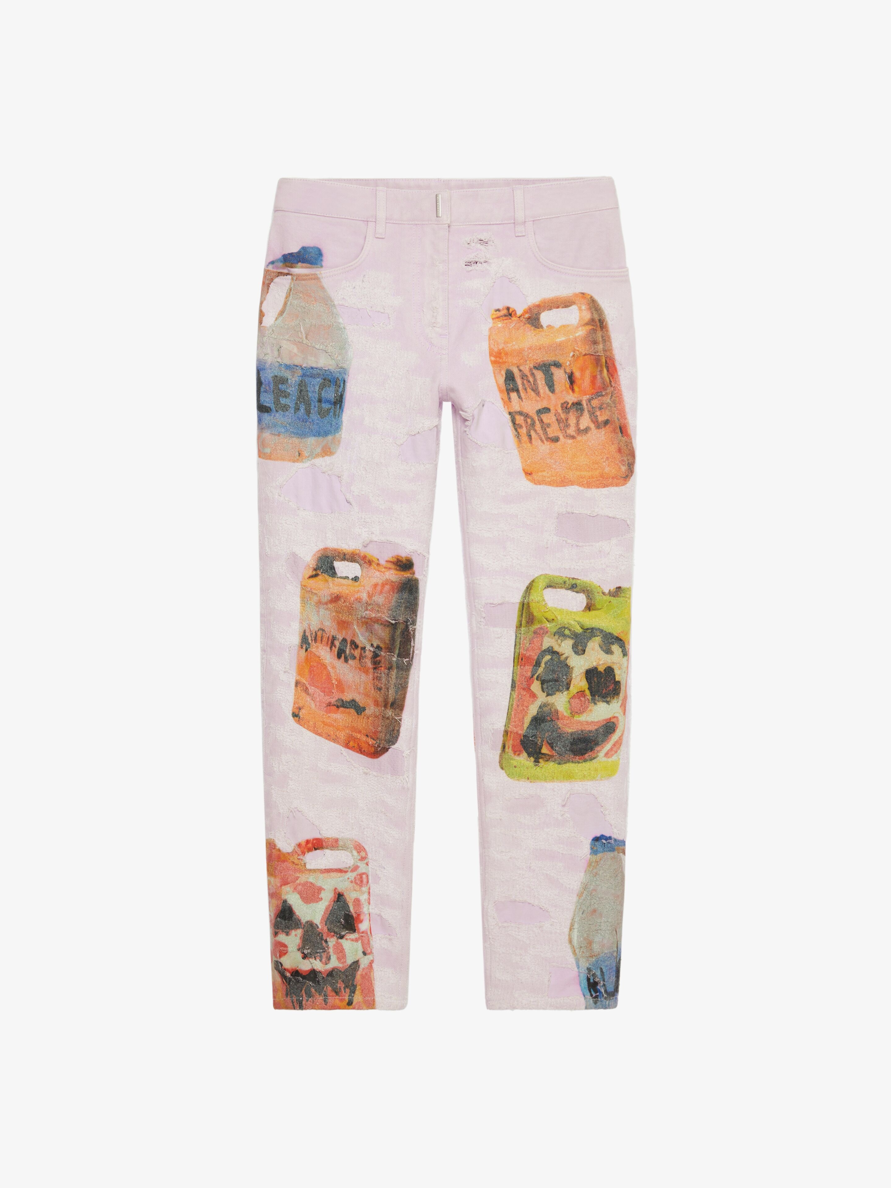 JEANS IN DENIM WITH CERAMIC PRINT - 1