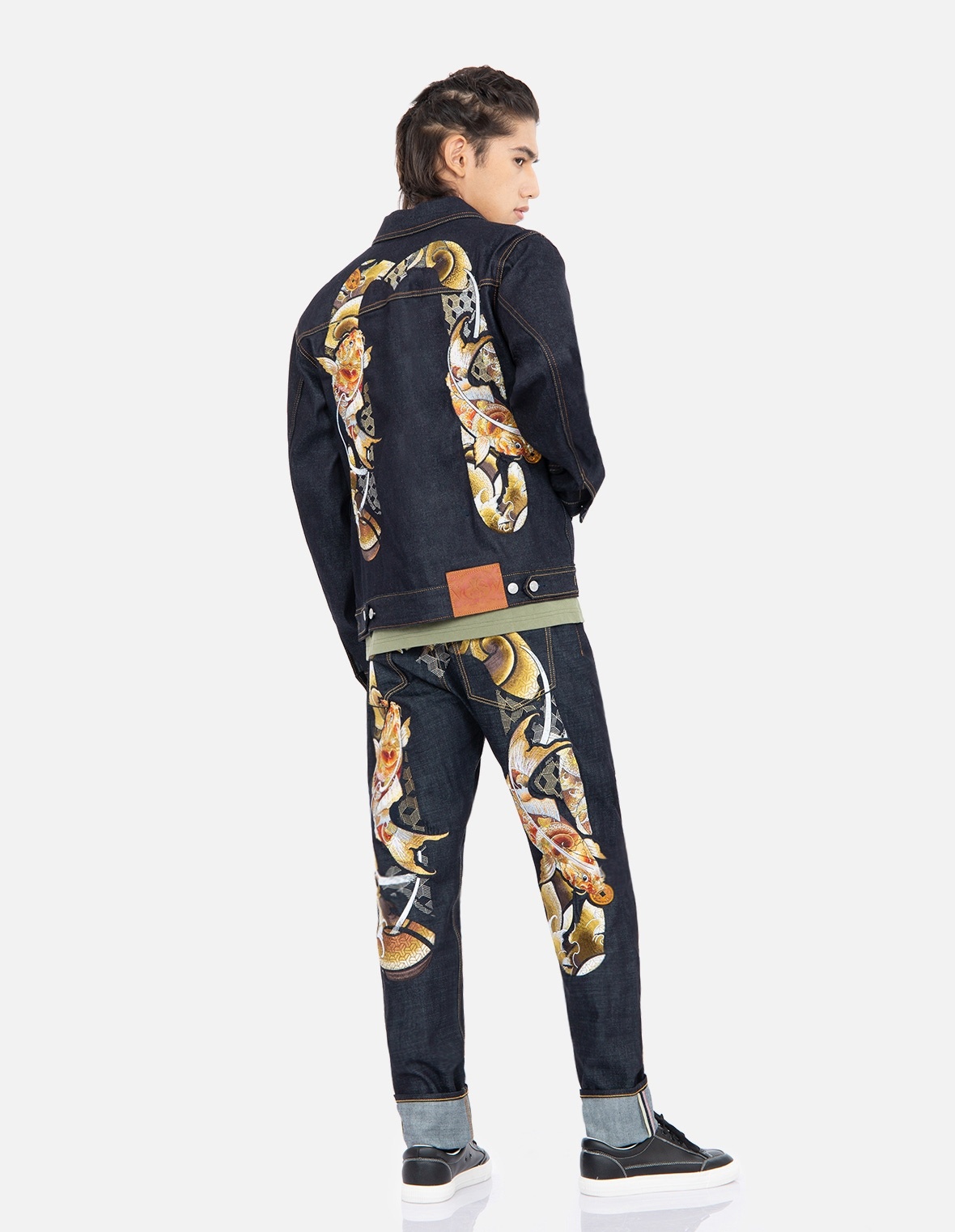 TATTOO KOI DAICOCK EMBROIDERY DENIM JACKET - 3