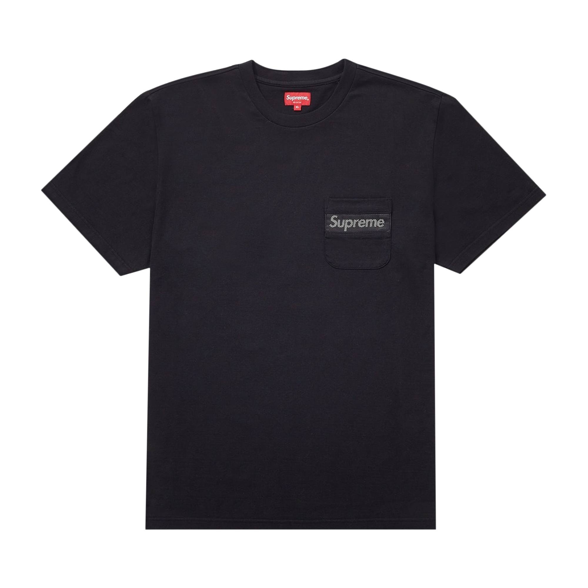 Supreme Supreme Mesh Stripe Pocket Tee 'Black' | REVERSIBLE