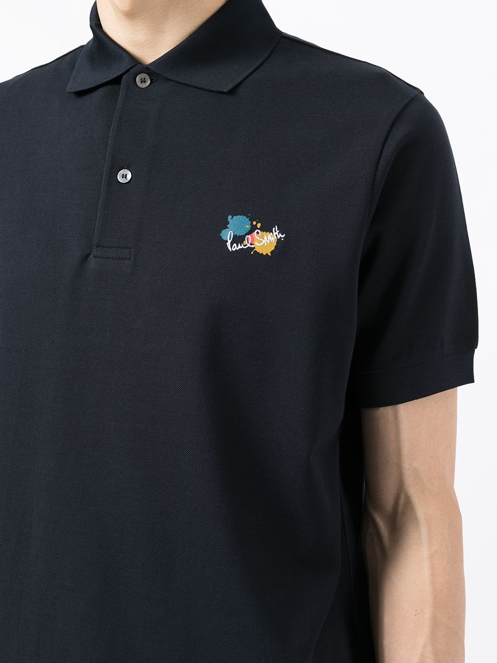 logo-embroidered cotton polo shirt - 5