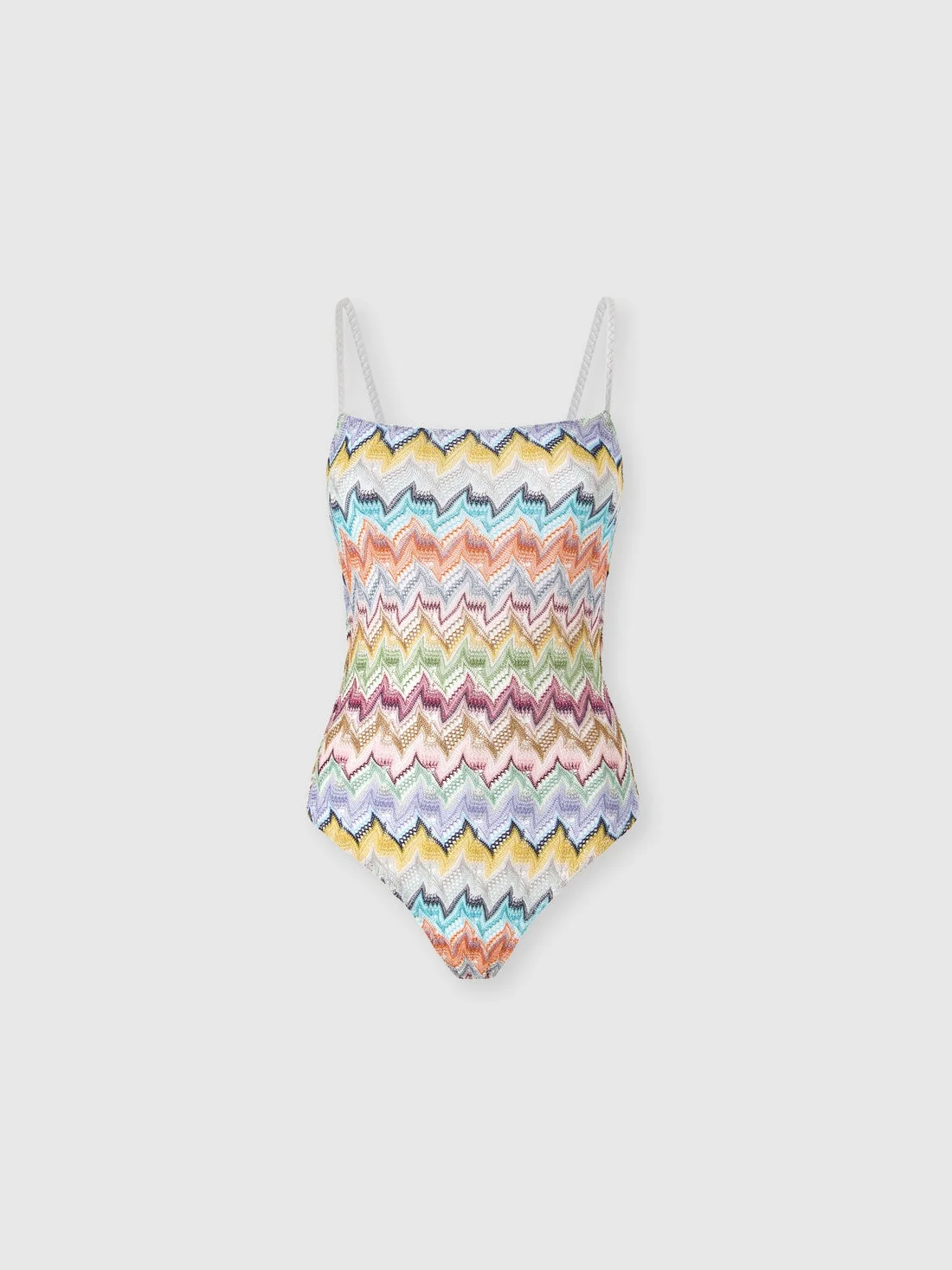 Viscose lamé one-piece swimsuit - 1