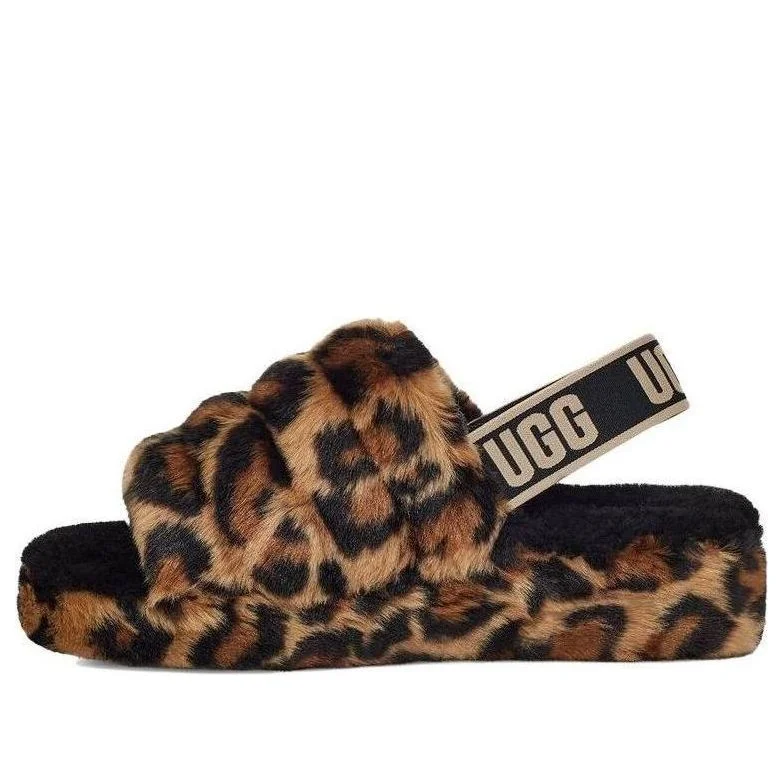 (WMNS) UGG Fluff Yeah 'Leopard' 1130883-NAT - 1