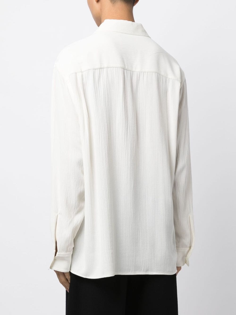 long-sleeve straight-hem shirt - 3