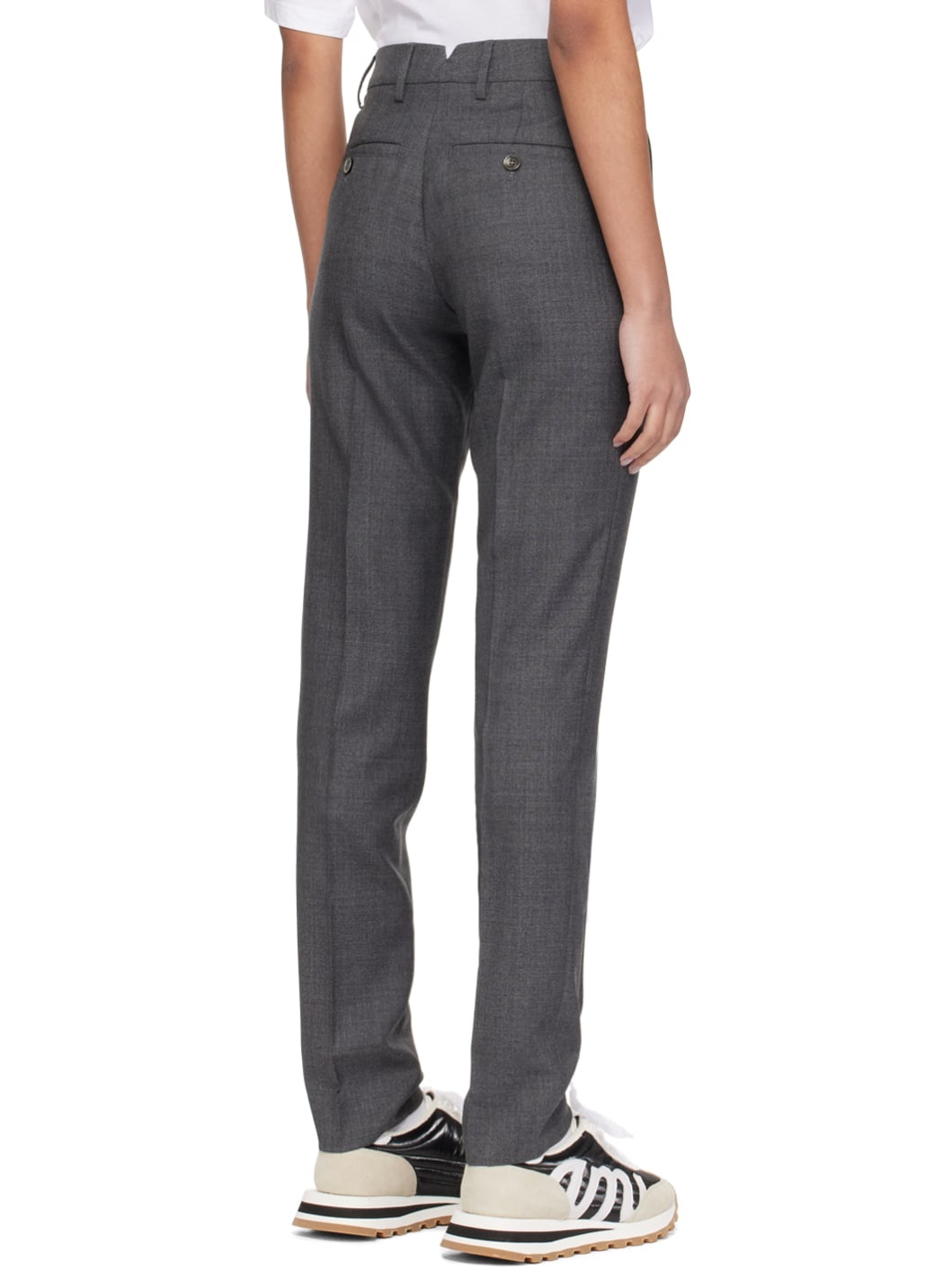 Gray Creased Trousers - 3