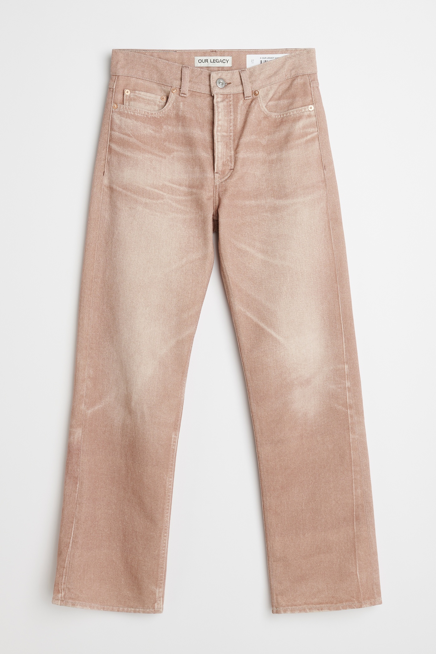 Linear Cut Digital Rust Denim - 1