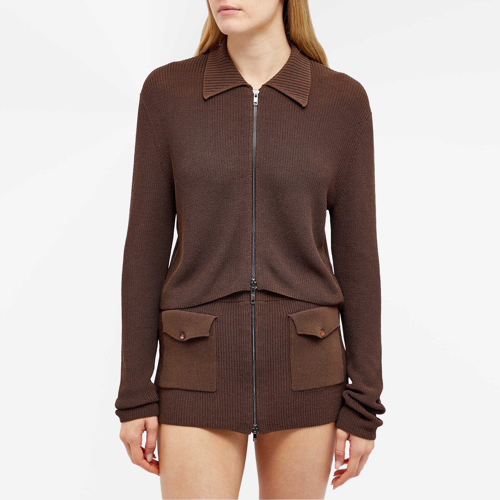 Aya Muse Musa Textured Zip Cardigan - 2