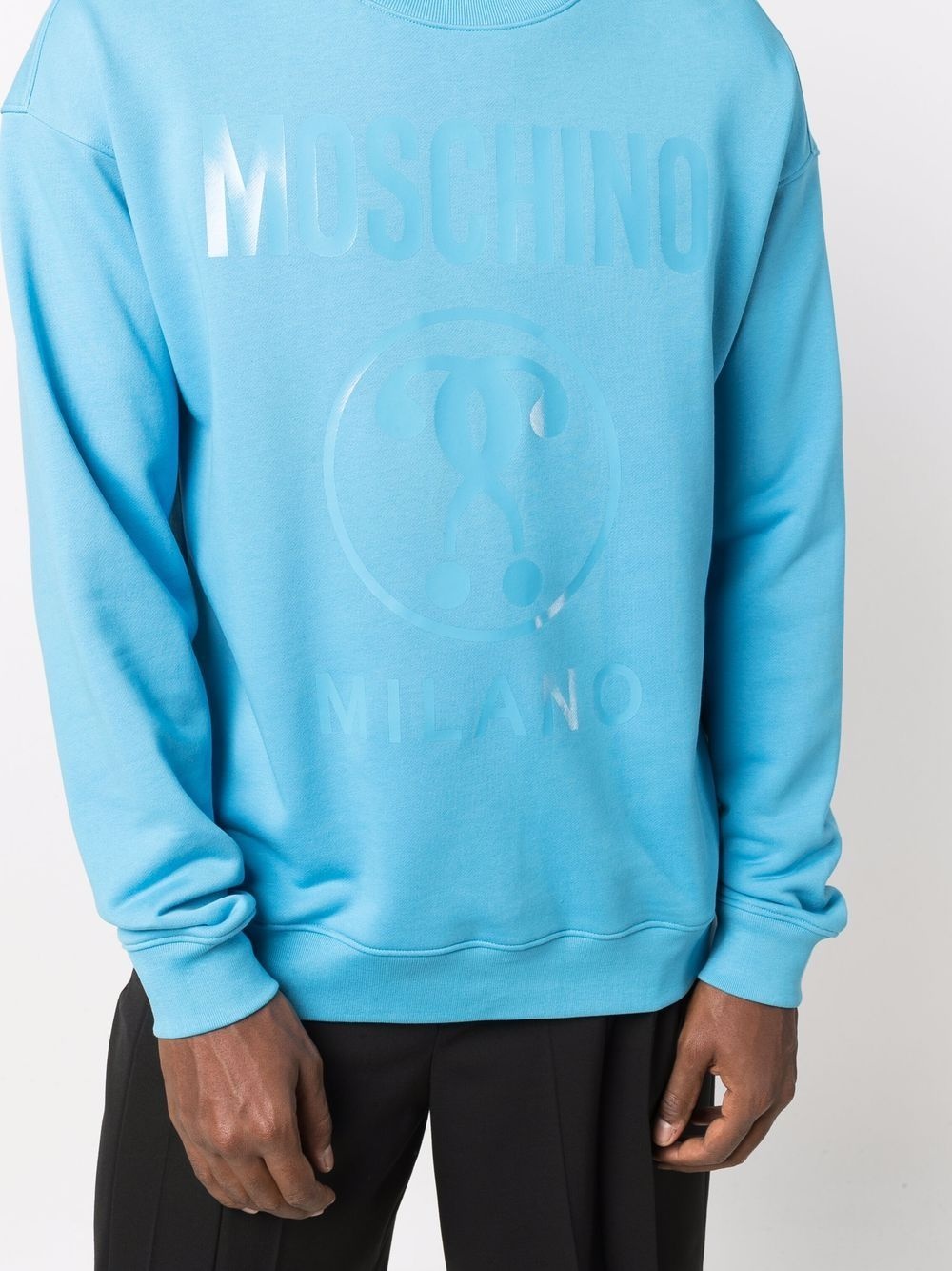 logo-print crew neck sweatshirt - 5