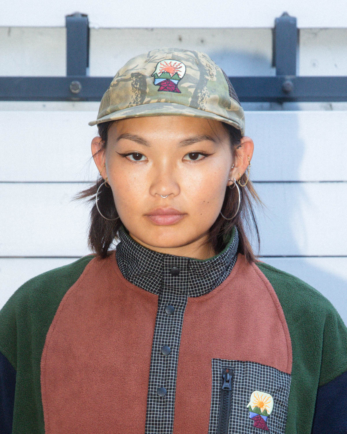 Mesh Panel Logohead Hat - Leaf Camo - 2