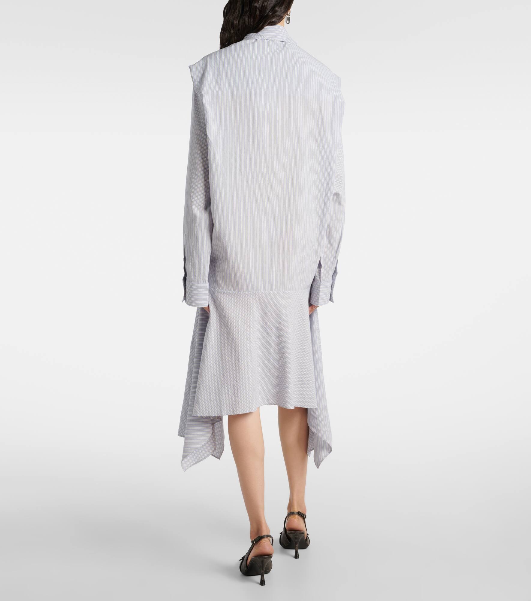 Layered striped shirt dress - 3