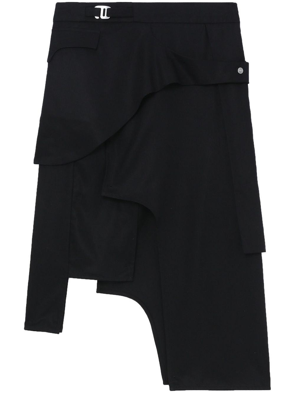 asymmetric high-waisted skirt - 1
