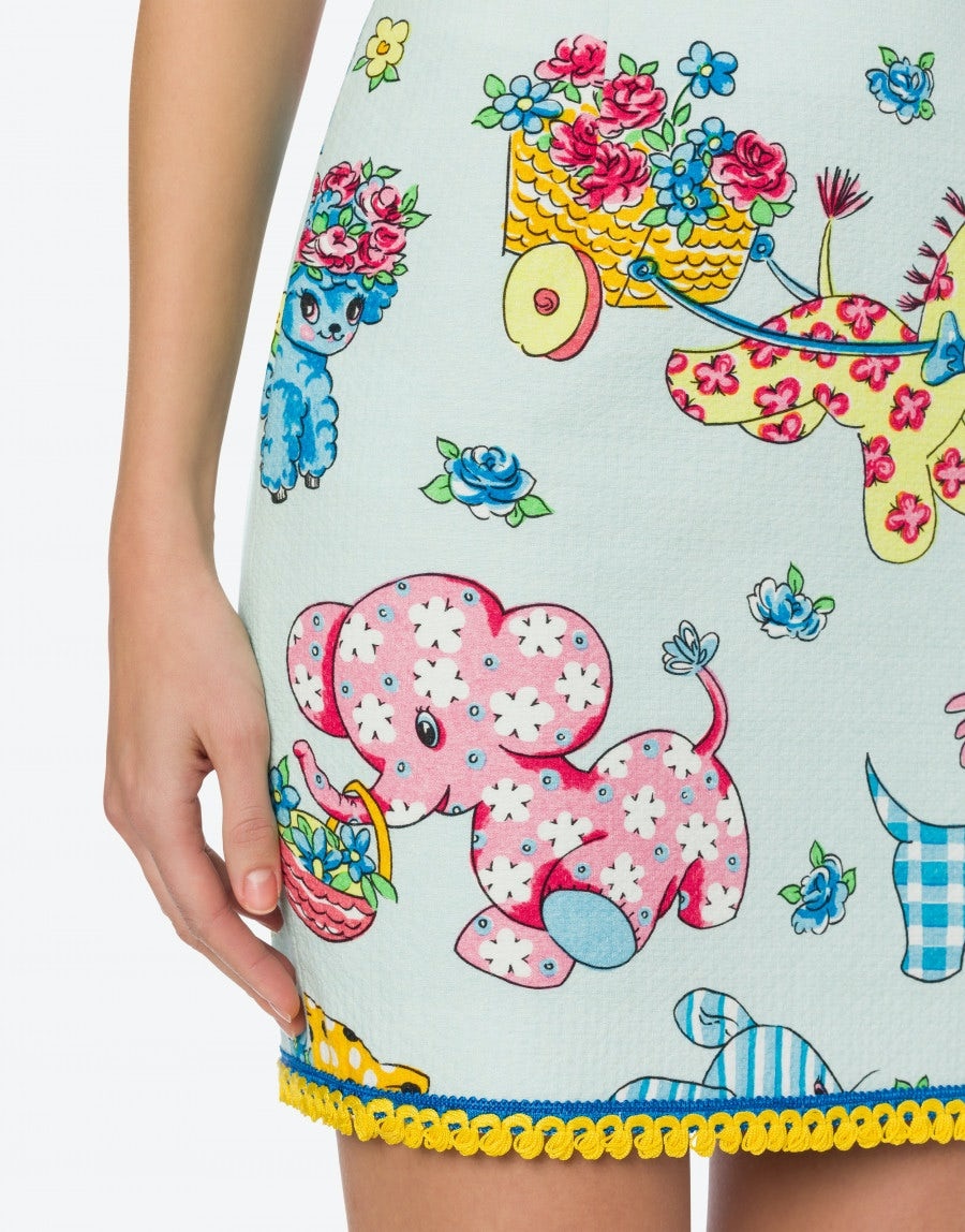 CALICO ANIMALS PIQUET MINI SKIRT - 4
