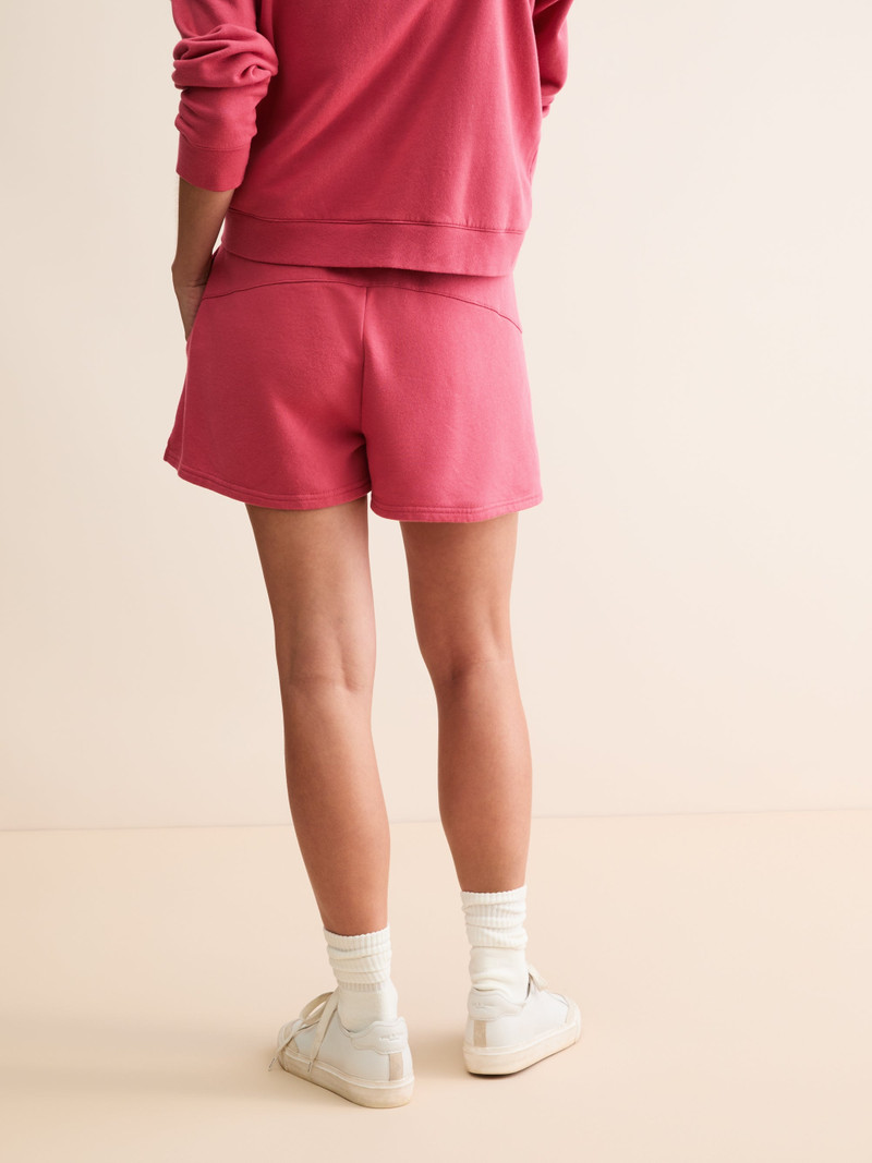Derek Rose Women's Sweat Shorts Quinn Cotton Modal Garnet Red outlook
