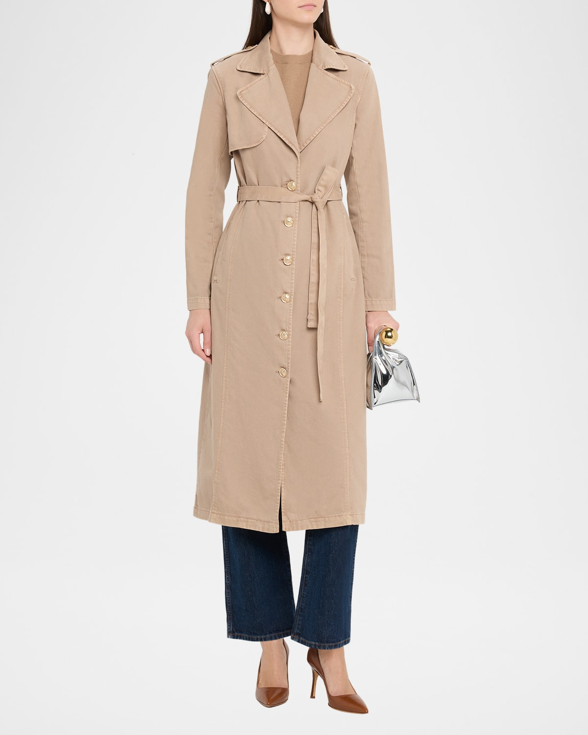 Zavia Denim Trench Coat - 4