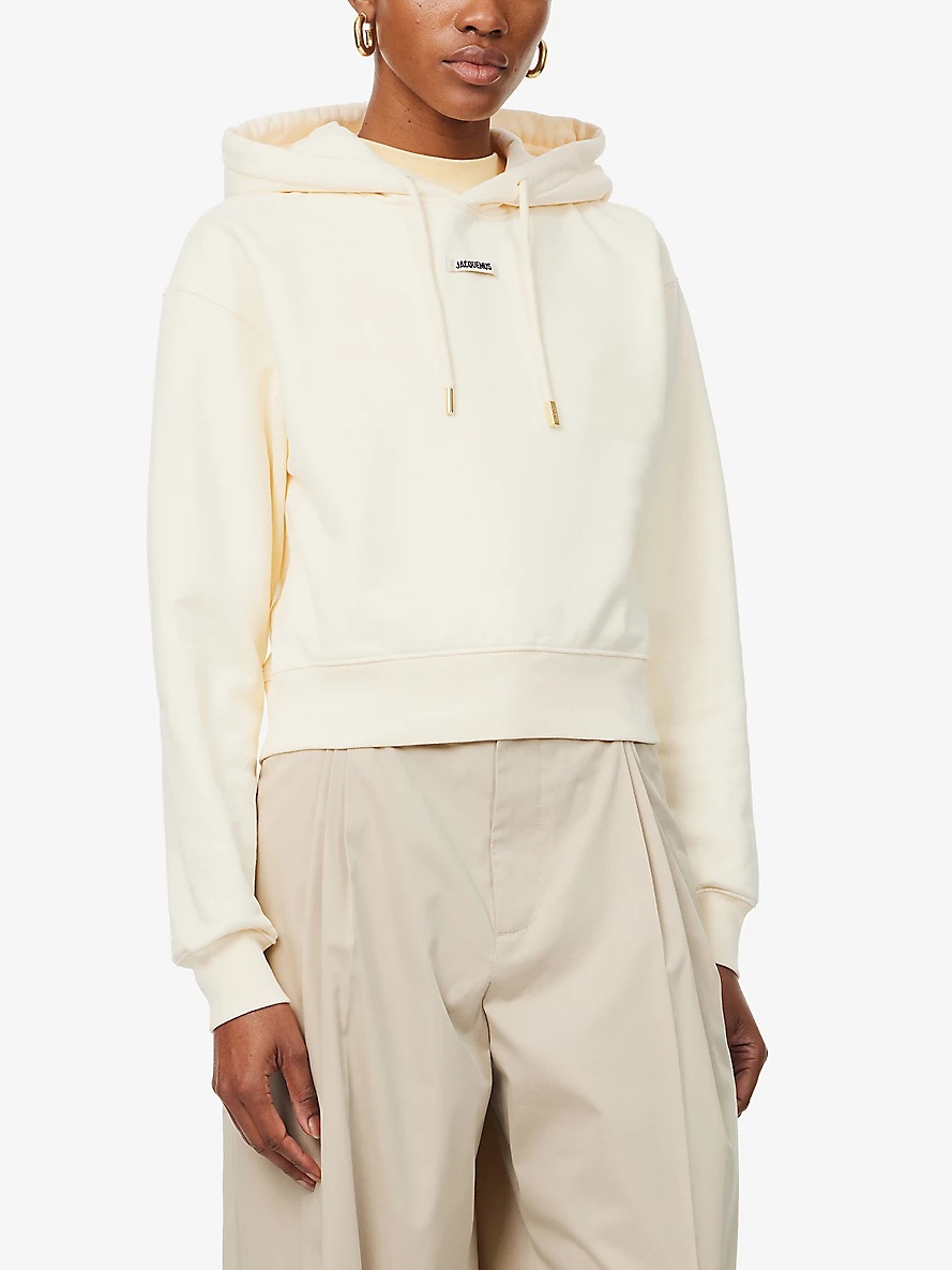 Le Hoodie brand-tab cotton-jersey hoody - 3