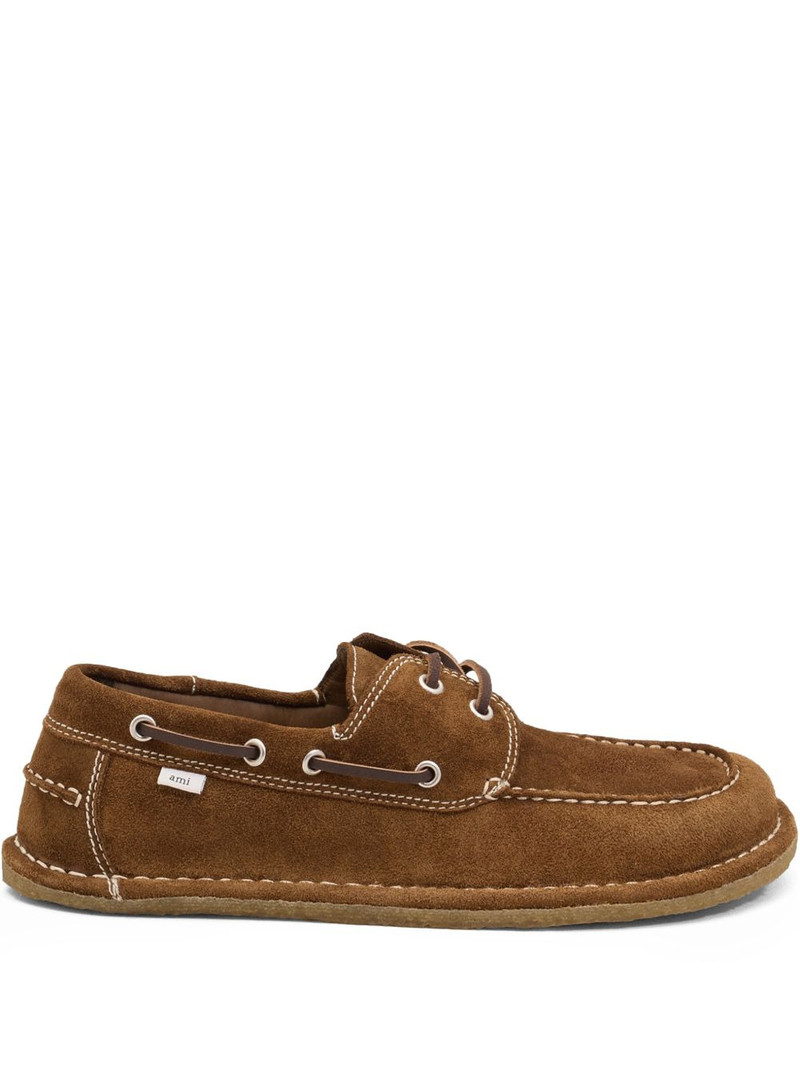 suede lace-up boat shoes 1
