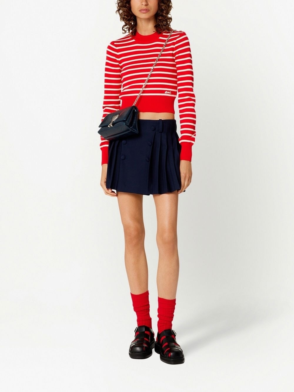 pleated wool miniskirt - 2