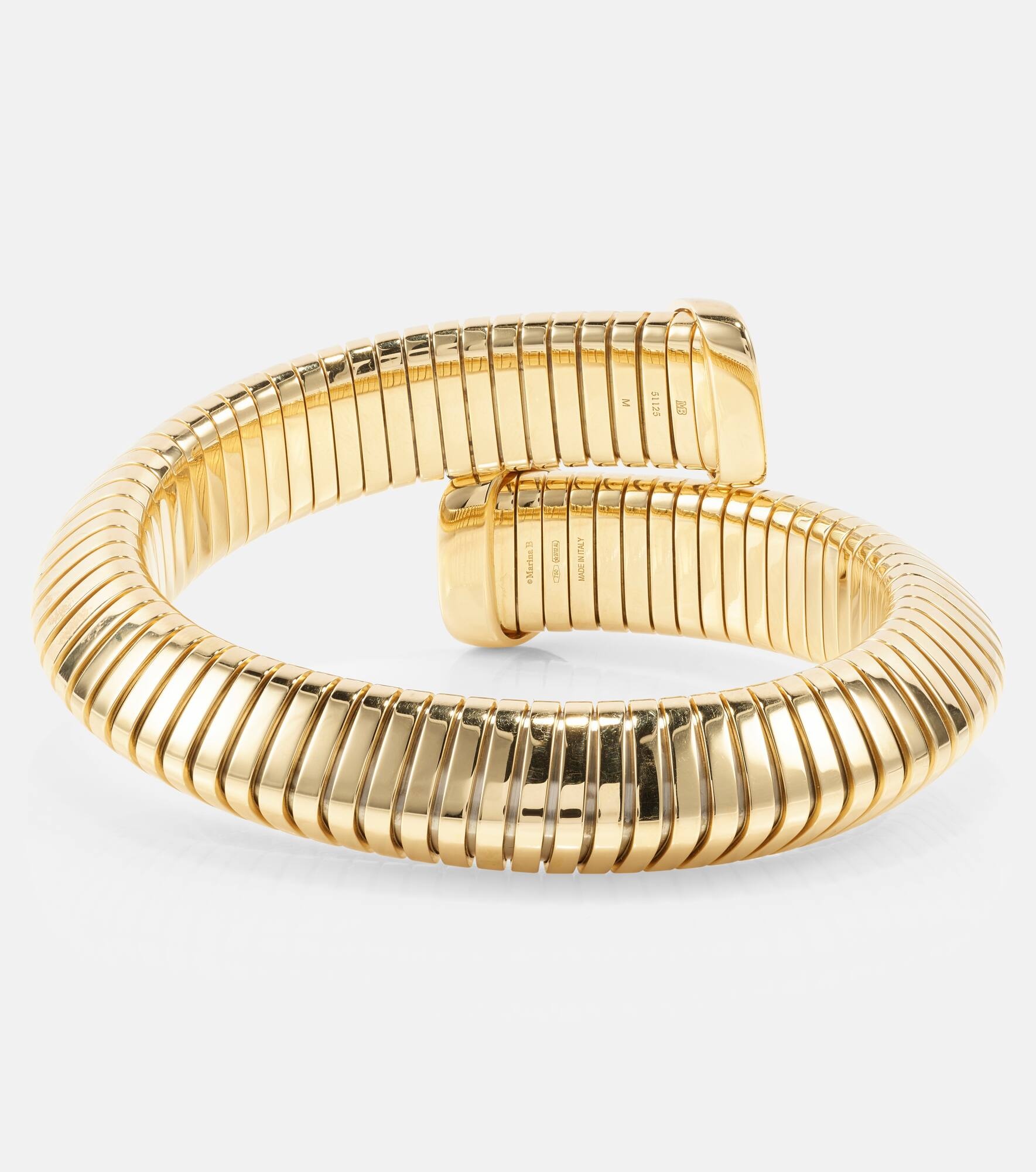 Trisola 18kt gold bangle with diamonds - 4
